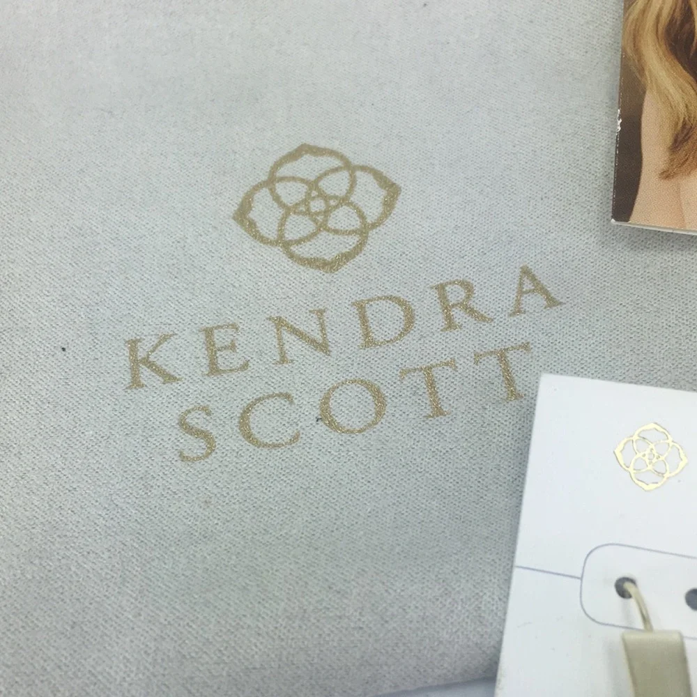 Kendra Scott Olive Green Faceted Drop Earrings